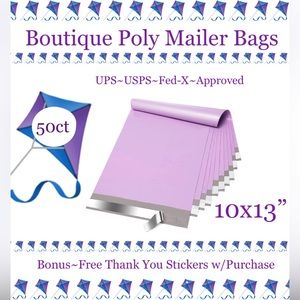 50ct~10x13” Pretty Purple  PolyMailer Bags⭐️Bonus⭐️Free Stickers W/Purchase